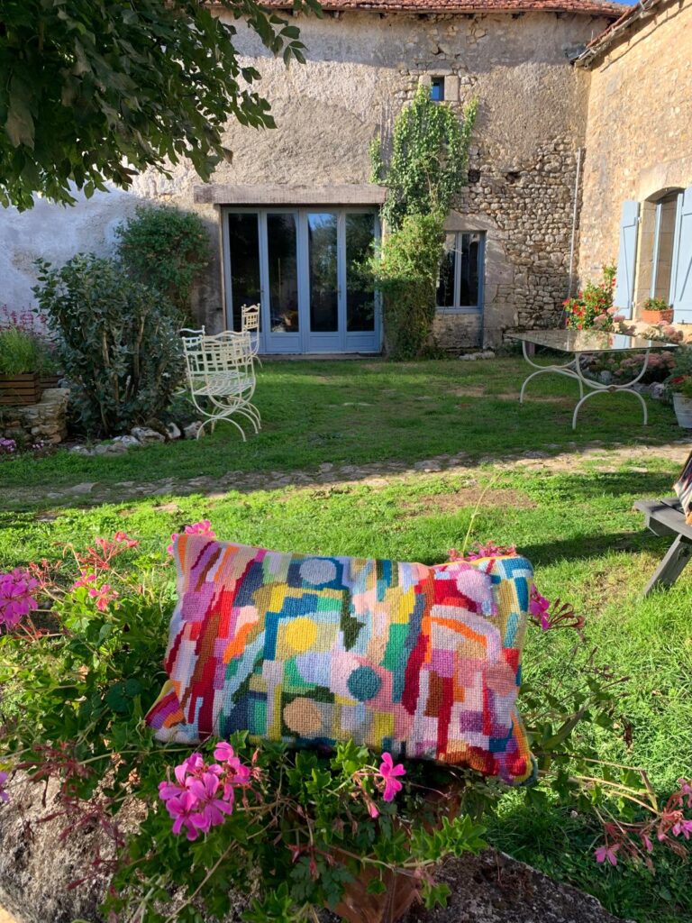 Stone farmhouse in rural France hosting The Tapestry Retreat, a creative tapestry weaving holiday with accommodation and meals.